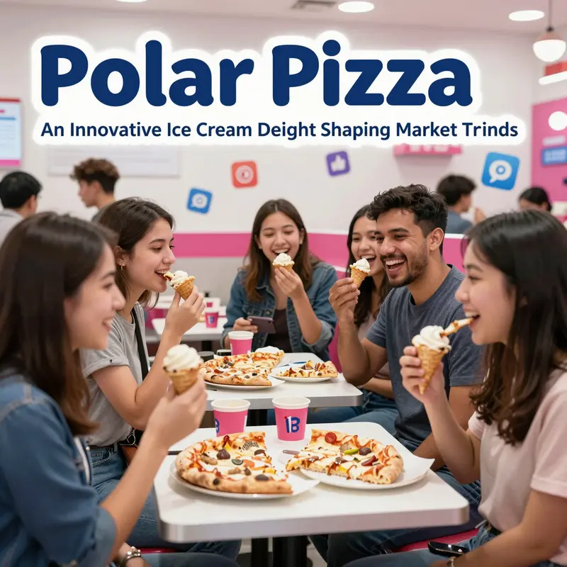 Polar Pizza from Baskin-Robbins, highlighting its unique ice cream sandwich format and visual appeal.