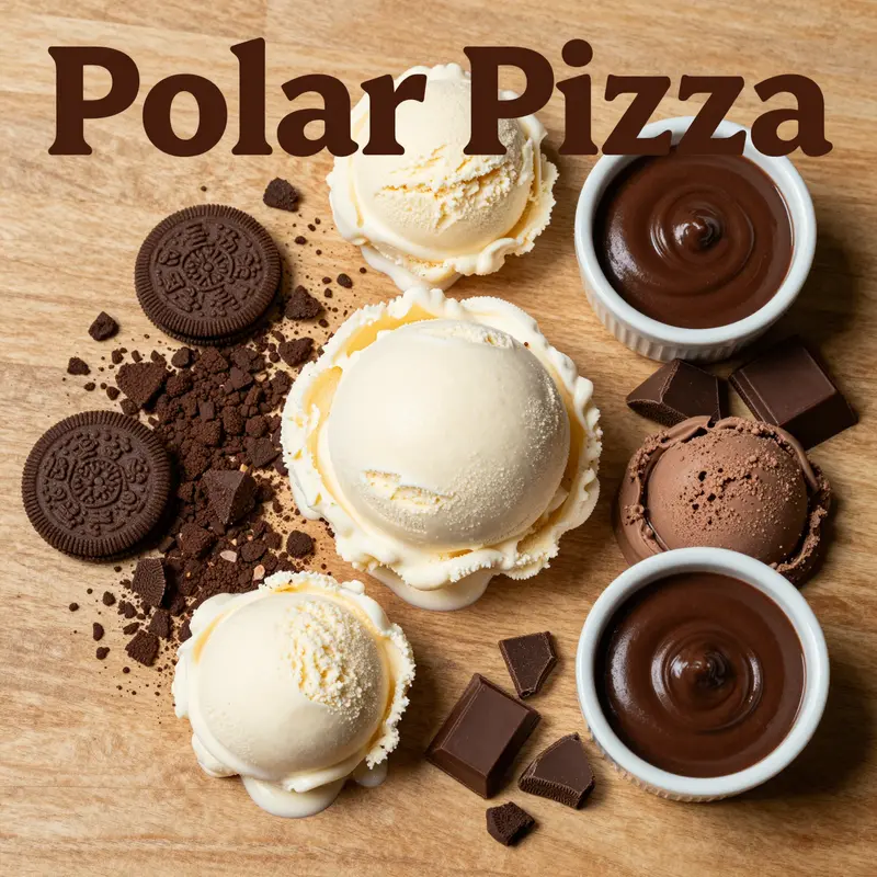 Polar Pizza from Baskin-Robbins, highlighting its unique ice cream sandwich format and visual appeal.
