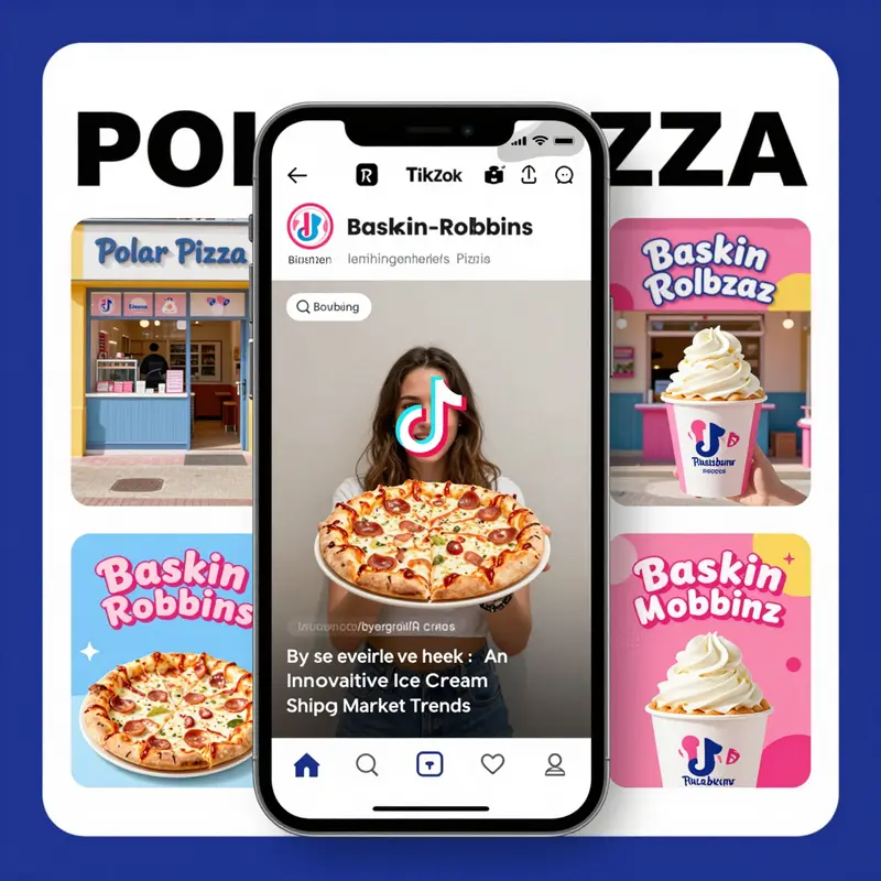 Polar Pizza from Baskin-Robbins, highlighting its unique ice cream sandwich format and visual appeal.