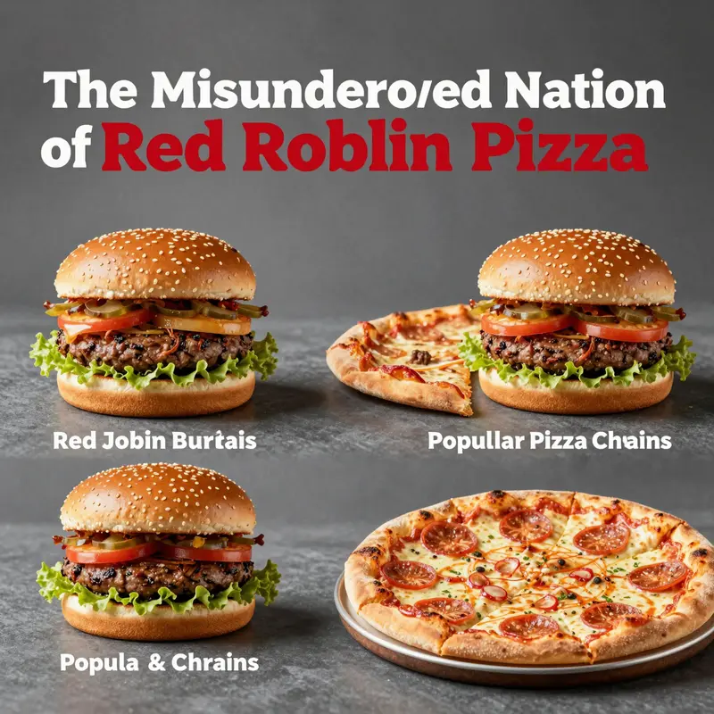 A visual representation of the common misconception surrounding Red Robin’s offerings.
