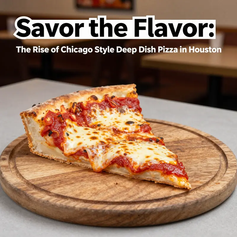 Indulge in the best Chicago style deep dish pizza at top-rated Houston restaurants.
