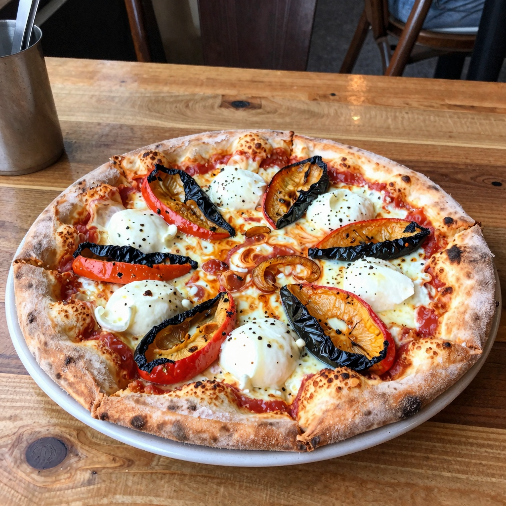 Freshly baked Panera pizza