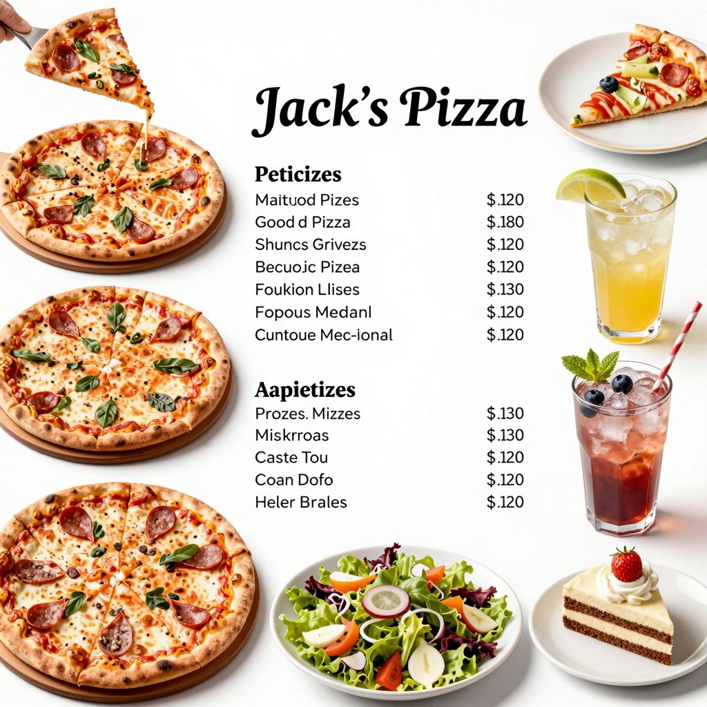 Jack's Pizza Menu