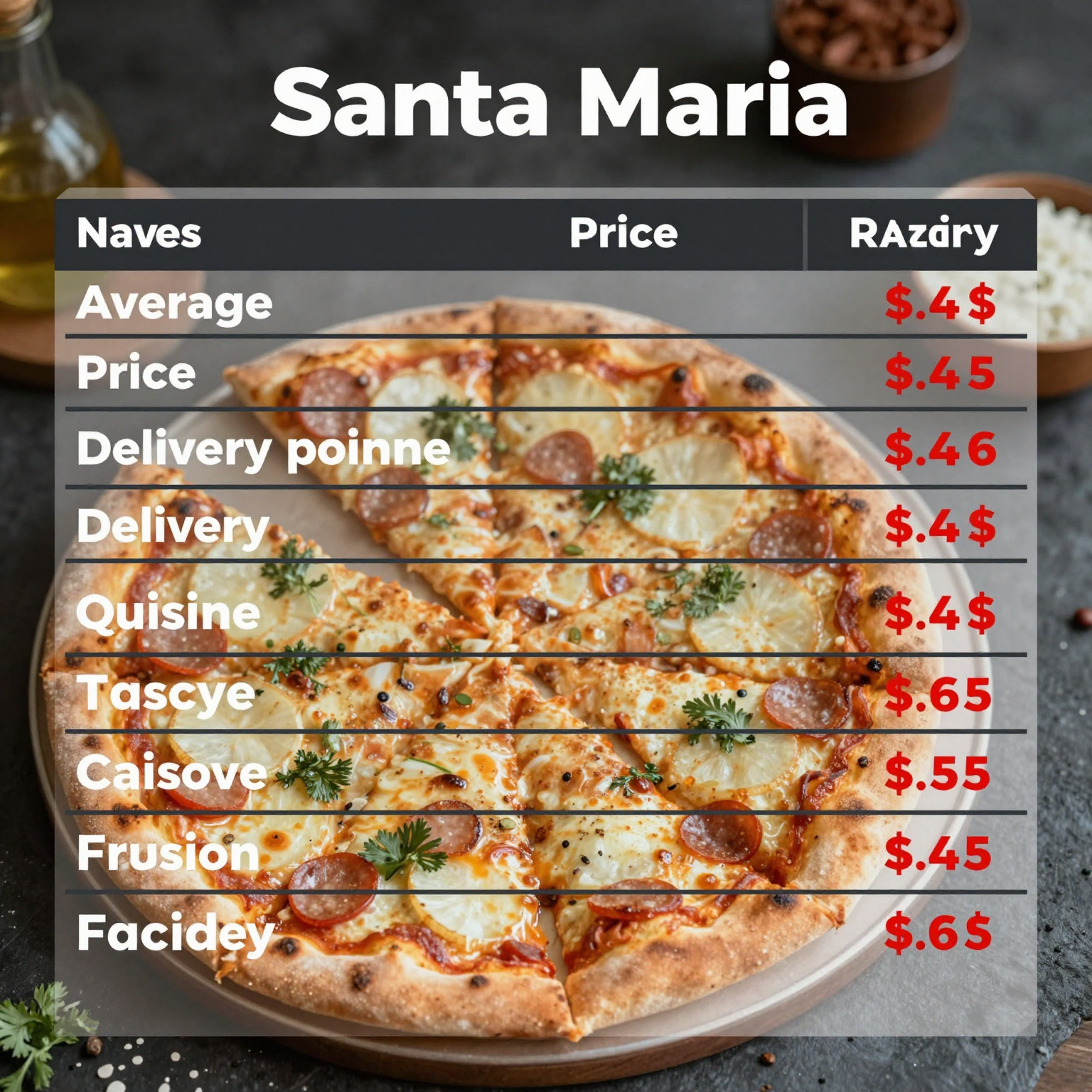 Comparison of Top Pizza Places in Santa Maria
