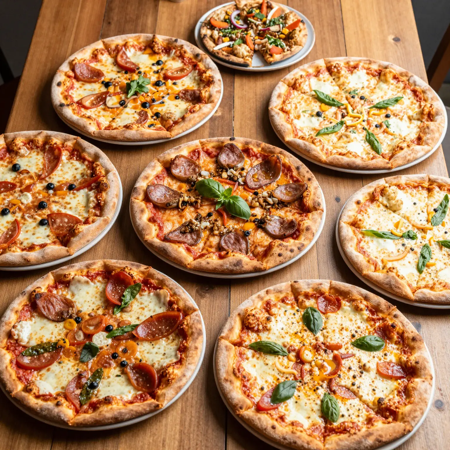 Delicious pizzas from Decheco's Pizzeria