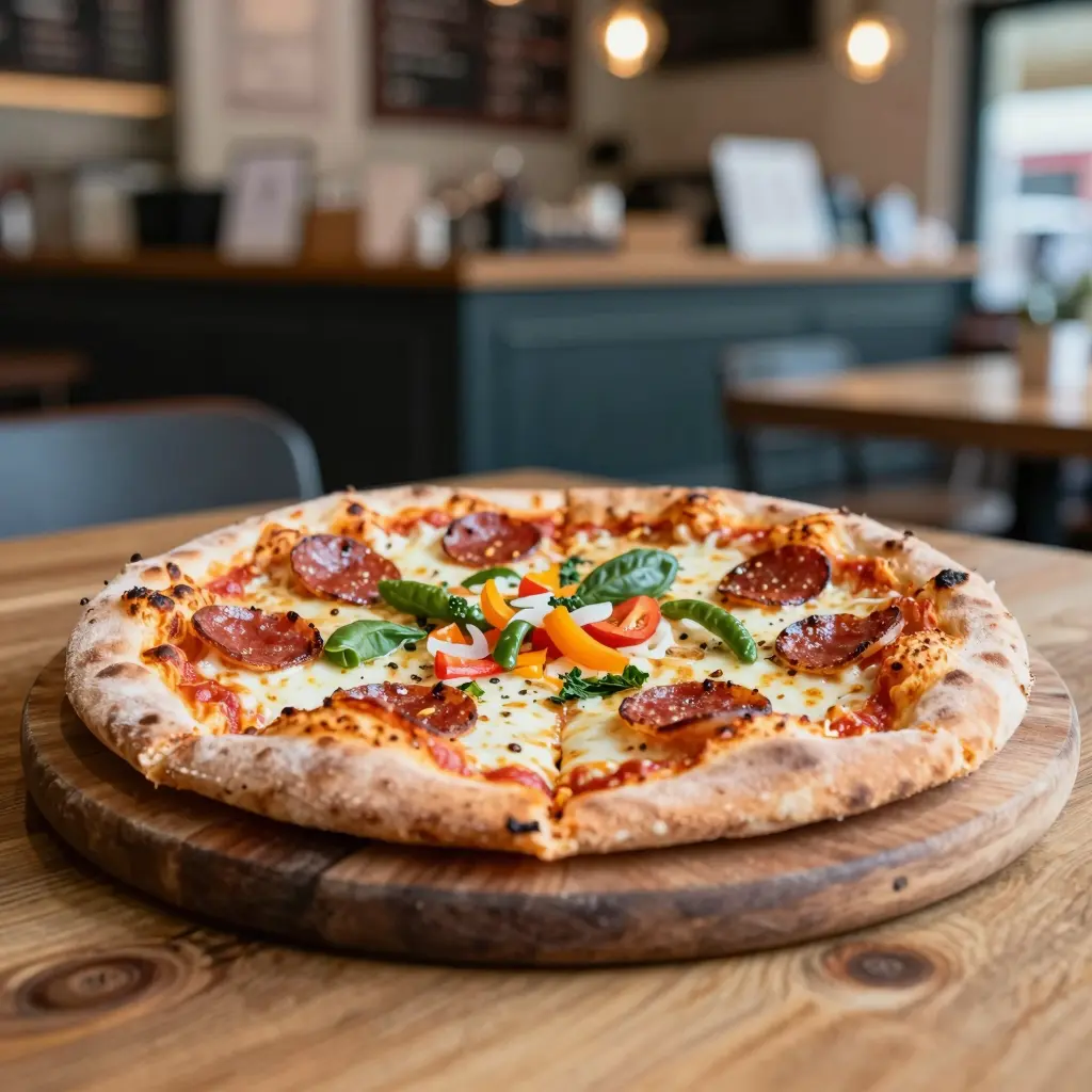 A delicious slice of pizza